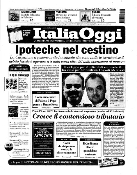 Italia oggi : quotidiano di economia finanza e politica